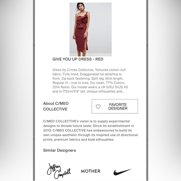 C/meo Collective GIVE YOU UP DRESS - Picture 7 of 7